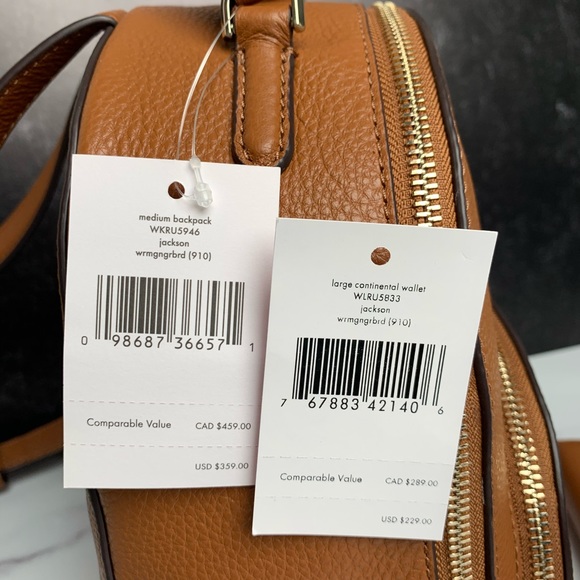 Kate Spade Jackson Leather Backpack / Wallet Set - Picture 5 of 12